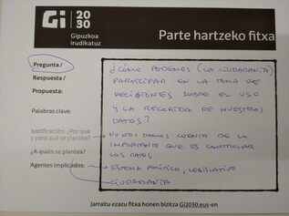 ¿Cómo podemos (la ciudadanía) participar en la toma de decisiones sobre el uso y la recogida de nuestros datos?